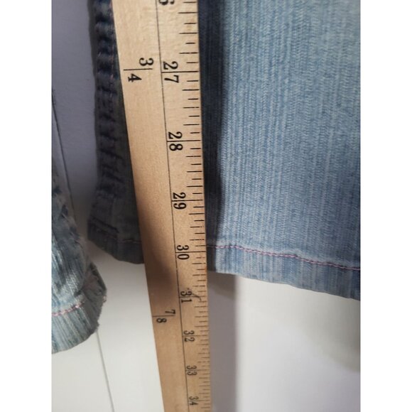 MUDD Juniors SZ 9 90's y2k Distressed Destroyed Light Wash Denim Jeans - Picture 7 of 10